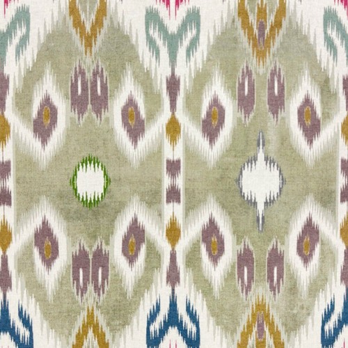 Zena ikat matcha fabric - zena,