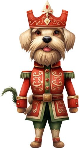 Christmas nutcracker puppy - christmas,