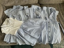 girls summer school dress blue