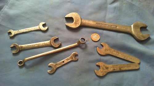 Vintage spanners british job - spanners,