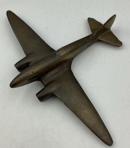 Vintage brass bronze airplane - vintage,