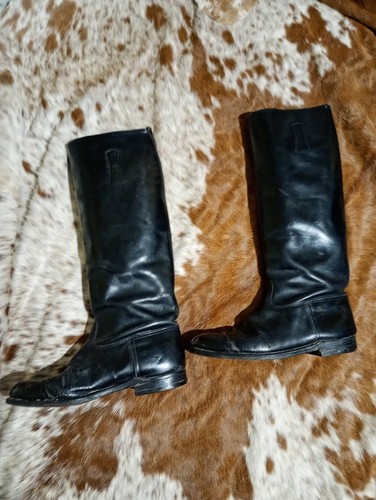 High black leather riding - high,