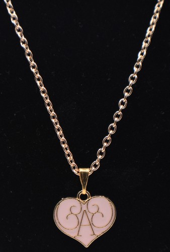 Gold plated enamel heart - plated,