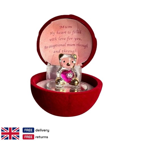 Glass angel teddy bear - angel,