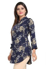 Ladies navy blue kurti - navy, tunic