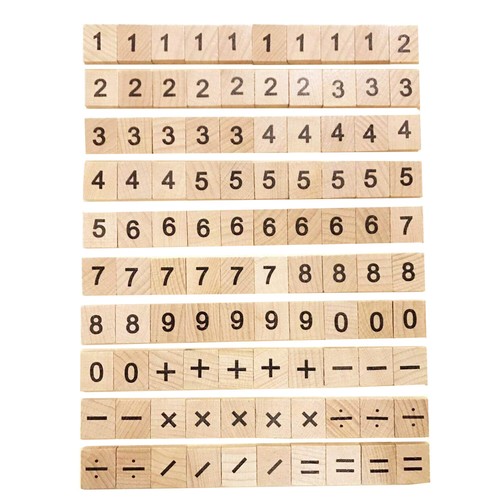 100x wooden scrabble - 100x, tiles