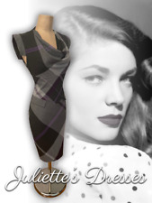 Ted Baker Cowl Neck Tartan/Check Fabric Figure Hugging Pencil Dress Size 10