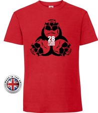 28 Years Later tshirt horror t shirt zombie red bio tshirt Unisex+Ladies fitted