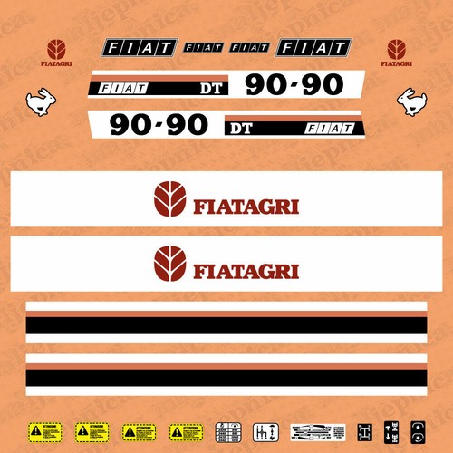 Fiat tractor decal - fiat, dt