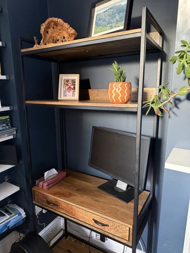 Desk unit with shelves - unit,
