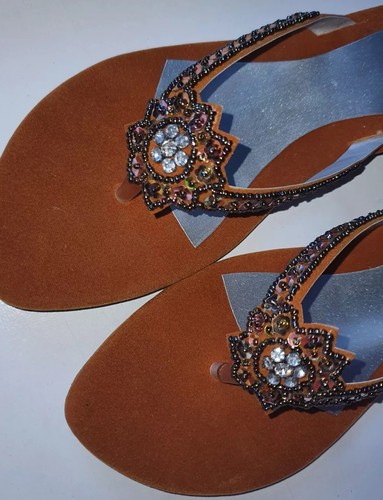 Ladies brown party shoes - party,