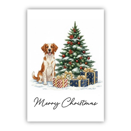 Brittany spaniel dog christmas - spaniel,
