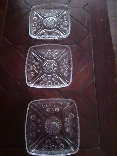 Cut glass plates - glass, for