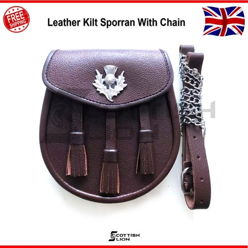 Real brown cowhide leather - brown,
