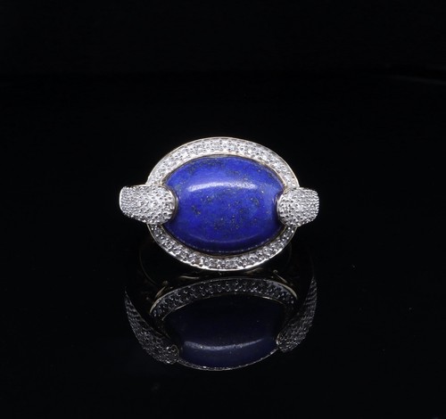 Vintage 18ct gold lapis lazuli - gold,