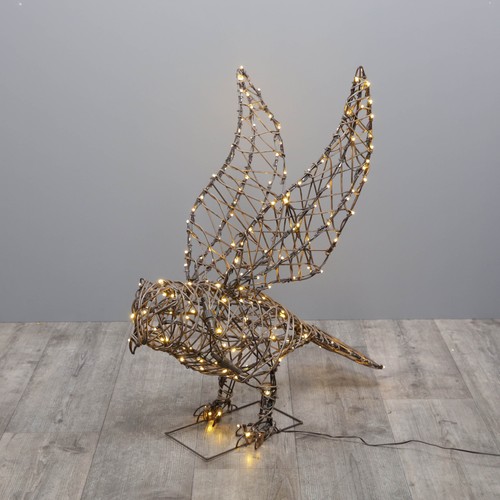 Noma brown wicker owl light - noma,