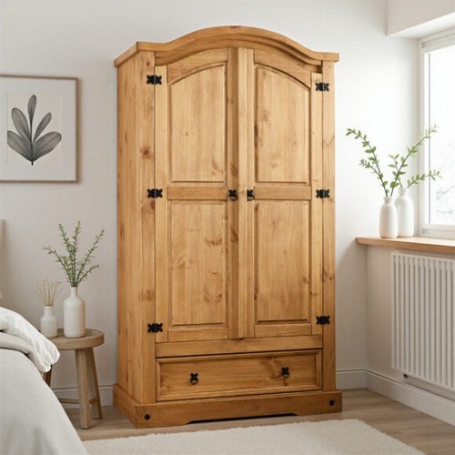 Solid waxed pine door - pine, 1