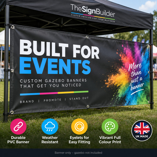 Custom printed gazebo banner - custom,