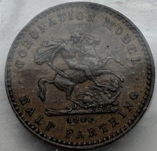 1902, UK, 1/2 Farthing, Edward