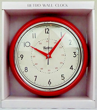 Retro Red Wall Clock, Round