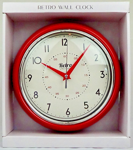 Retro red wall - wall, round