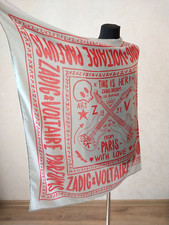 Zadig & Voltaire Square Pink Gray Scarf