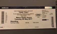 Take That Gig Ticket inc Stub - Metro Radio Arena Newcastle - 9th May 2017 