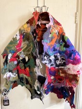 Wearable Art Felted Shawl Wrap