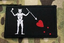 Blackbeard pirate flag patch - blackbeard,