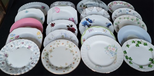 Job lot vintage side - side, plates