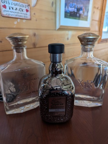 Empty whisky bottles - empty,