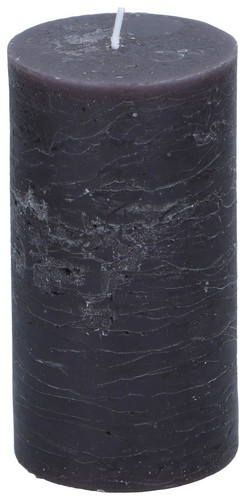 Rustic candle ø7xh13cm - Ø7xh13cm, dark