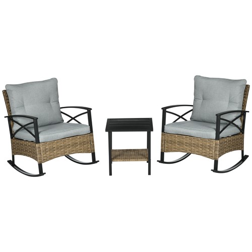 3pc rocking chair set - set, w/
