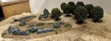 Handmade Wargaming Scenery Terrain Bundle rocks and trees Warhammer. 