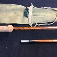 Rare Vintage Hardy The No2 LRH spinning 9ft 6" split cane spinning rod