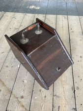 Vintage wooden coal scuttle - wooden,