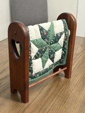 VTG Wooden Mini Quilt & Rack