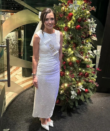 Quiz white textured sequin - quiz,