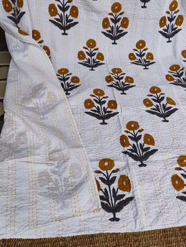 Indian handmade cotton kantha - cotton,