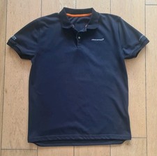 McLaren Racing Polo Black Orange Richard Mille Pirelli Tyres Mens Size Medium
