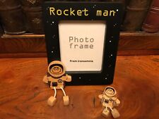 Child’s Rocket Man Astronaut Wooden Photo Frame & Matching Pencil Topper - New