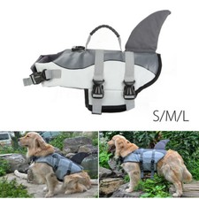 Pet Dog Swimming Life Jacket Shark Float Vest Preserver Pet Buoyancy Lifesaver
