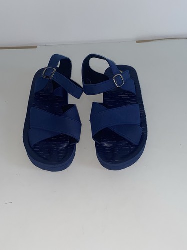 Navy blue sandals with