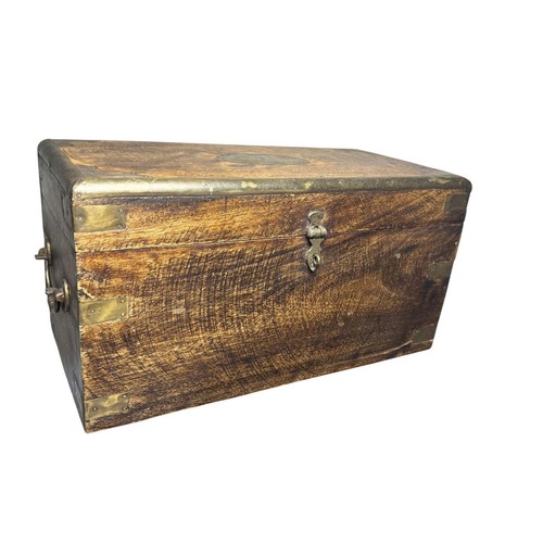 Antique wooden storage chest - antique,