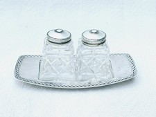 STERLING SILVER & ENAMEL CRUET