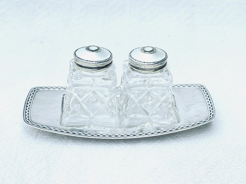 Sterling silver enamel cruet - sterling,