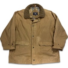 Vintage Burberry’s London Wax Field Utility Trench Barn Coat Mens XL Distressed