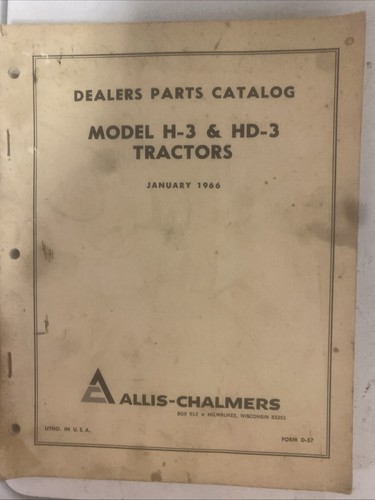 Allis chalmers model hd 3 - model, h-3,
