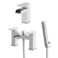 Waterfall Bathroom Taps Chrome