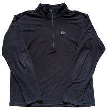 LOWE ALPINE Mens Fleece Jacket Size Large L Black 1/4 Zip Walking Hiking VGC